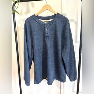 Men's Blue Henley Sweater